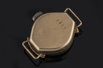 Small ladies' watch case in yellow gold (750...