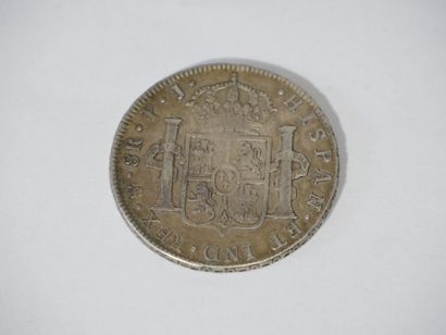 Spanish silver coinage of 8 reales bearing...