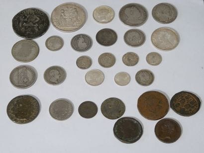 Lot of 20 silver coins or medals ( France,...