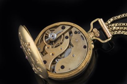 Yellow gold (750 thousandths) collar watch...