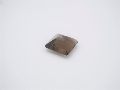 Large square faceted smoky quartz weighing...