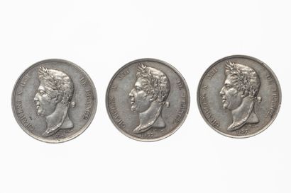 3 tokens Charles X Société d'encouragement...