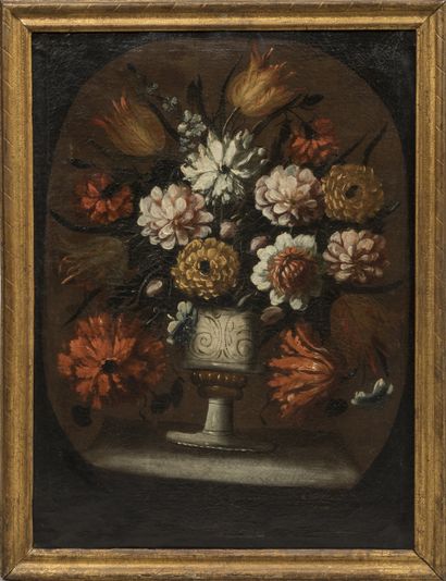 Ecole ITALIENNE du XVIIIème siècle 
Bouquets...