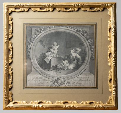 Suite of eight engravings including : 

Jean-Honoré...