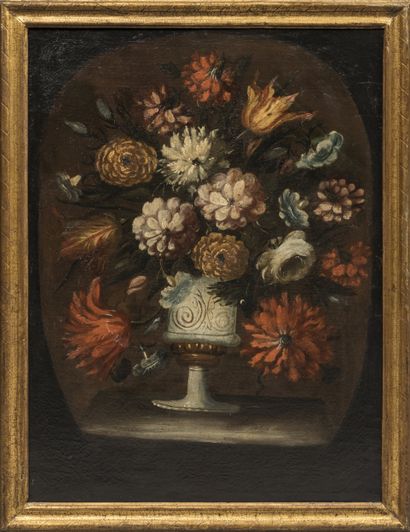 Ecole ITALIENNE du XVIIIème siècle 
Bouquets...