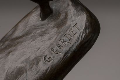 Georges GARDET (1863-1939)
Stag 
Brown patina...