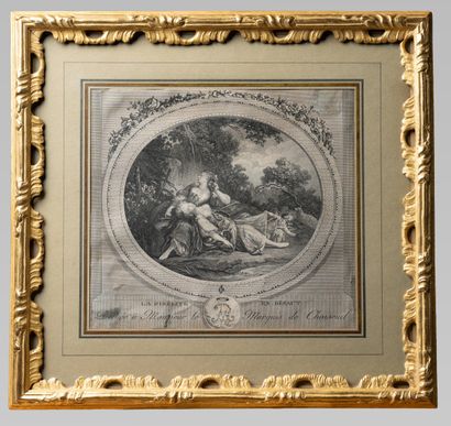 Suite of eight engravings including : 

Jean-Honoré...