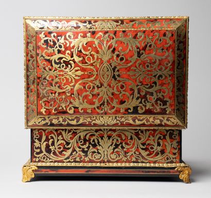 Coffret with curved top in Boulle marquetry...