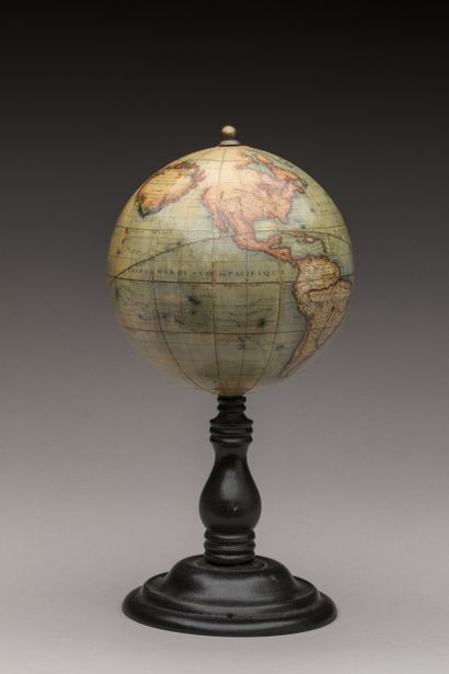 Wooden and cardboard globe in the 18th century...