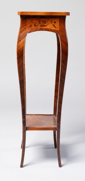 Rosewood and rosewood veneered inlaid with...