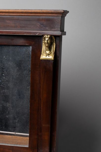 Psyché de table en acajou et placage d'acajou...