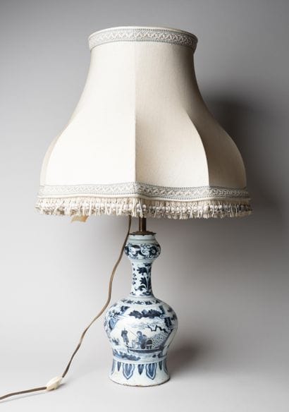 DELFT 18th century 
Earthenware bottle vase...