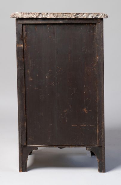 A rosewood veneered entre-deux chest of drawers...