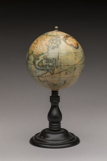 Wooden and cardboard globe in the 18th century...