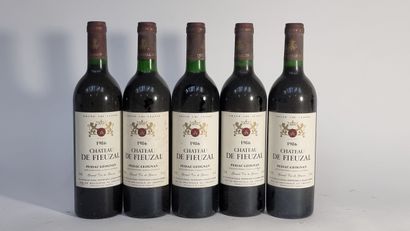 5 B CHATEAU DE FIEUZAL Rouge 1986 CC Graves...