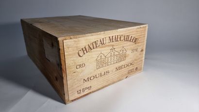 12 B CHATEAU MAUCAILLOU (Caisse Bois d'origine)...