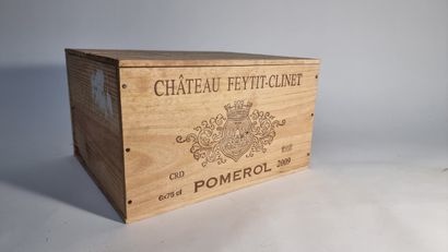 6 B CHATEAU FEYTIT-CLINET (Caisse Bois d'origine)...