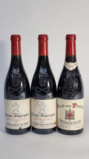 2 B CHATEAUNEUF-DU-PAPE RESERVE AUGUSTE FAVIER...
