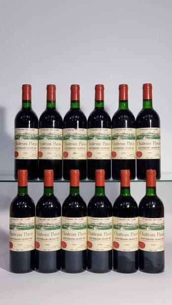 12 B CHATEAU PAVIE (Caisse Bois d'origine...