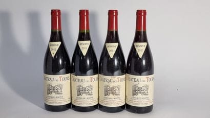 4 B COTES-DU-RHONE Rouge 2011 Château des...