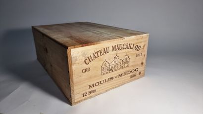 12 B CHATEAU MAUCAILLOU (Caisse Bois d'origine)...
