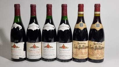 4 B GIGONDAS 1985 Chapoutier (1 à 3,5 cm;...