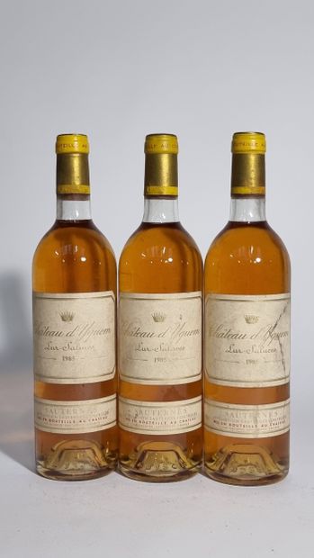 3 B CHATEAU D'YQUEM 1985 C1 Supérieur Sauternes...