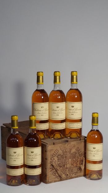 6 B CHATEAU D'YQUEM (original wooden case...