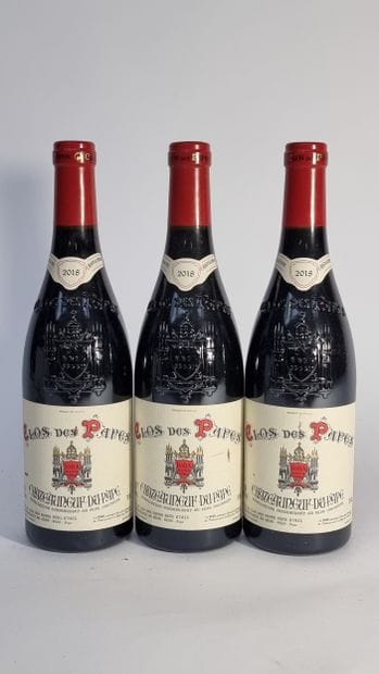 3 B CHATEAUNEUF-DU-PAPE Rouge 2018 Clos des...