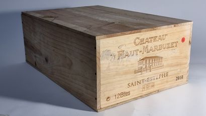 12 B CHATEAU HAUT-MARBUZET (Caisse Bois d'origine)...