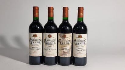 4 B CHATEAU RAUSAN-SEGLA 1992 GCC2 Margaux...