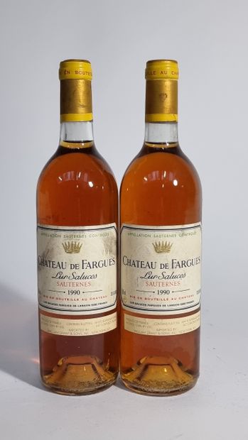 2 B CHATEAU DE FARGUES 1990 Sauternes (B.G...
