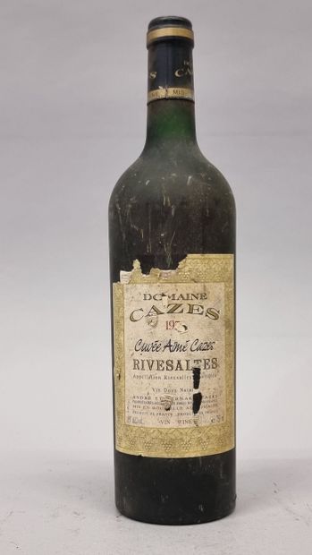 1 B RIVESALTES CUVEE AIME CAZES 1975? Doamien...