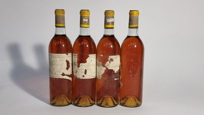 4 B CHATEAU D'YQUEM 1966 C1 Supérieur Sauternes...