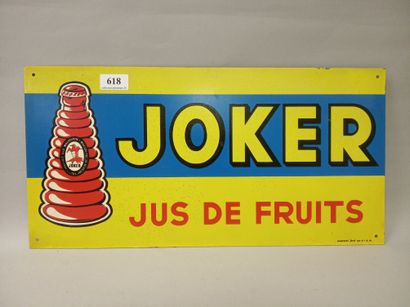 JOKER FRUIT JUICE.
Flat galvanized plate...