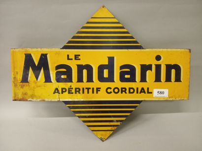 LE MANDARIN Apéritif cordial.
Plaque en tôle...