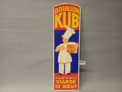 BOUILLON KUB. Vertical enameled plate in...
