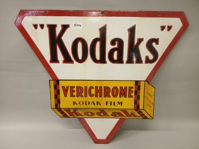 KODAKS'' VERICHROME KODAK FILM.
Plaque émaillée...