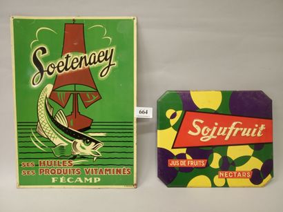 Set of 2 thin sheet metal plates.
- SOJUFRUIT...
