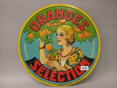 ORANGES SELECTION
Round plate in thin stamped...