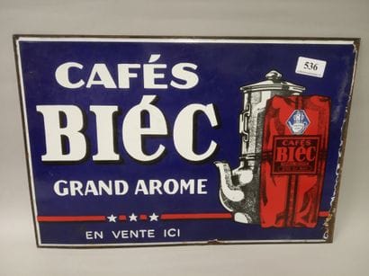 CAFES BIEC grand arôme en vente ici.
Plaque...