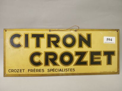 CITRON CROZET - Crozet Frères spécialistes.
Plaque...