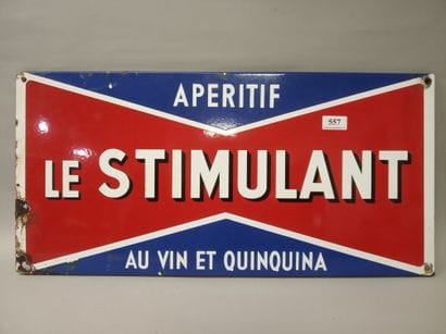 LE STIMULANT Apéritif au vin et quinquina.
Plaque...