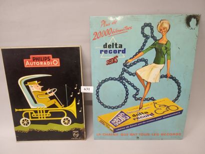 Set of 2 printed flat thin sheet metal plates....