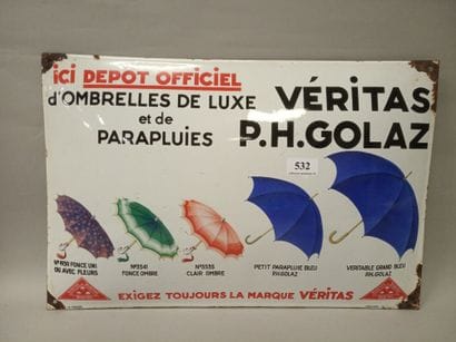 VERITAS Ombrelles de luxe et parapluies.
Plaque...