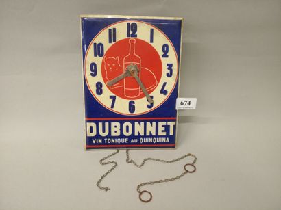 DUBONNET - Mechanical coffee bar clock. Circa...