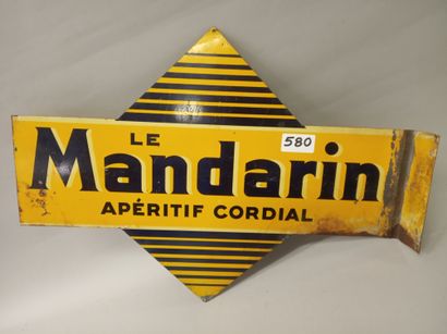 LE MANDARIN Apéritif cordial.
Plaque en tôle...