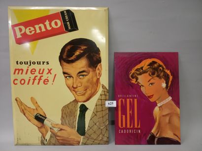 Lot of 2 hair salon plates. Good condition....