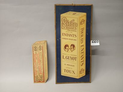 Set of 2 printed thin sheet metal plates...
