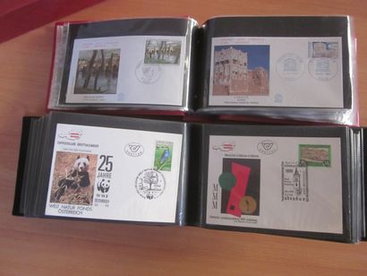 Deux cartons avec 19 classeurs (contenance...
